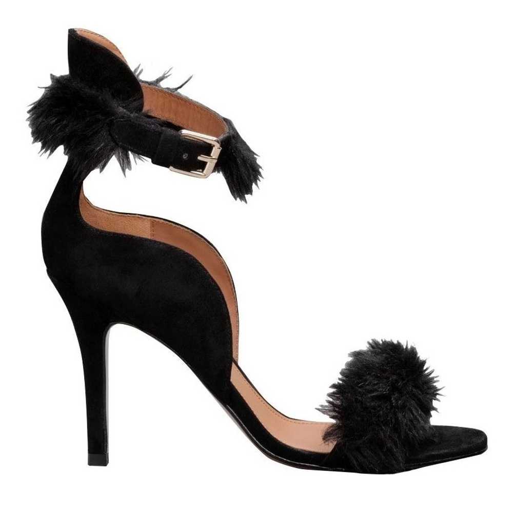 & Other Stories Black Fuzzy Strappy Heels Womens … - image 1