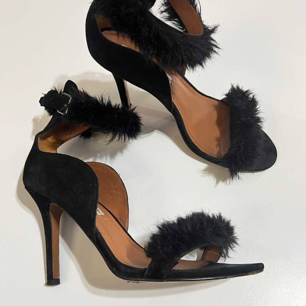 & Other Stories Black Fuzzy Strappy Heels Womens … - image 2