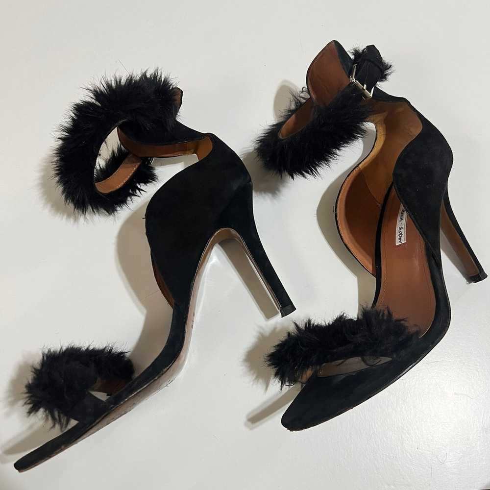 & Other Stories Black Fuzzy Strappy Heels Womens … - image 6