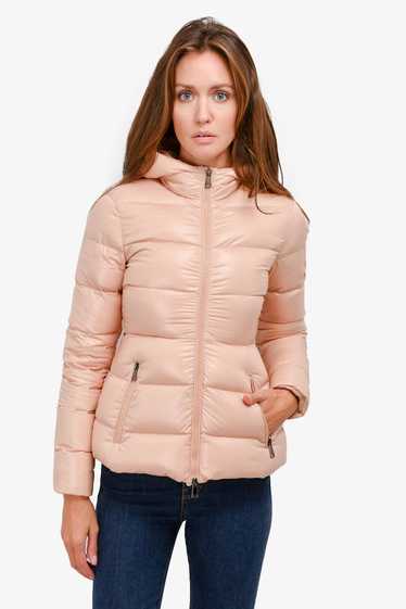 Moncler Pink Rhin Giubbotto Hooded Zip Up Down Jac