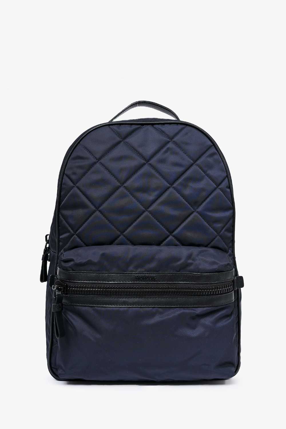 Moncler Navy/Black Nylon/Leather Quilted Backpack - image 1