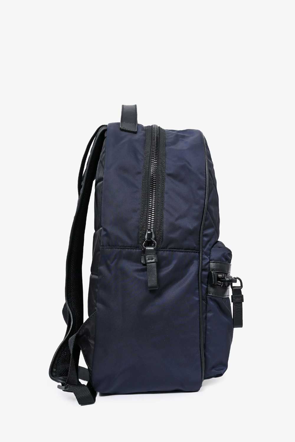 Moncler Navy/Black Nylon/Leather Quilted Backpack - image 2