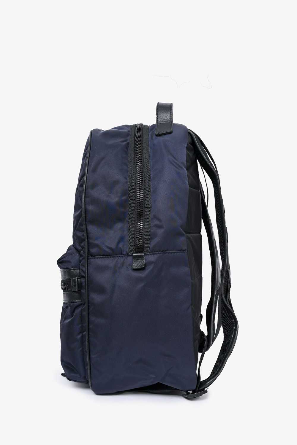 Moncler Navy/Black Nylon/Leather Quilted Backpack - image 4