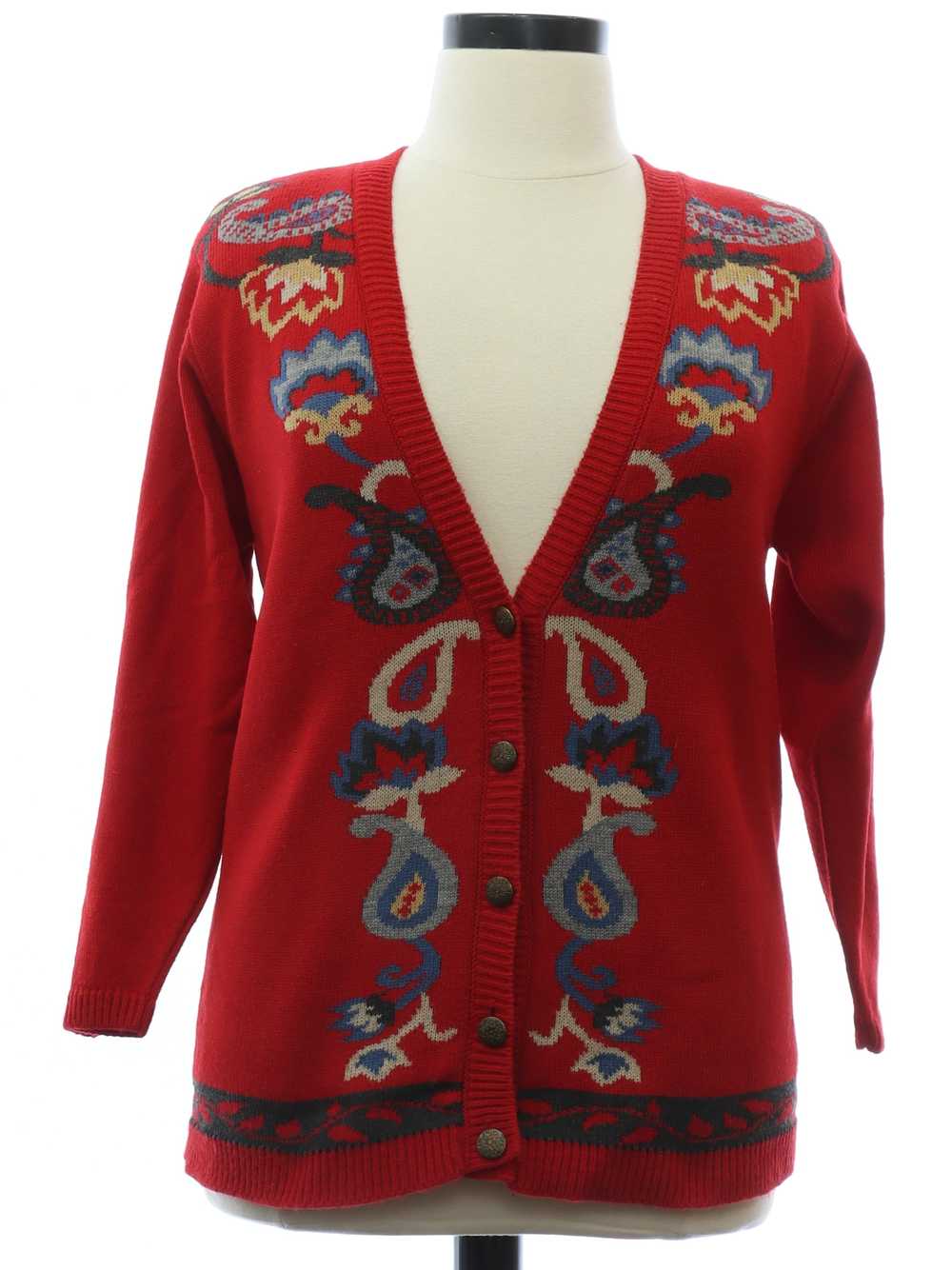 1980's Alfred Dunner Womens Totally 80s Cardigan … - image 1