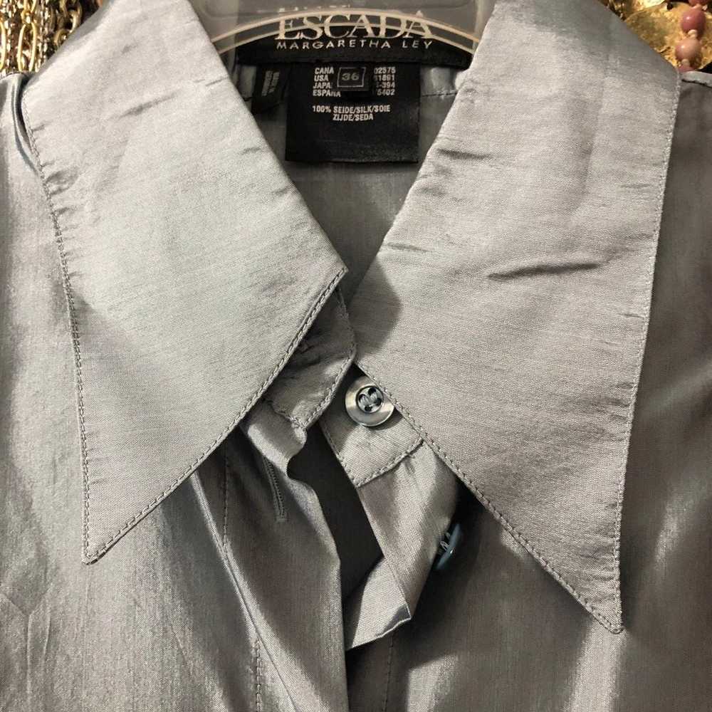 NWOT Escada Silk Dress Shirt 36 (6) S - image 3