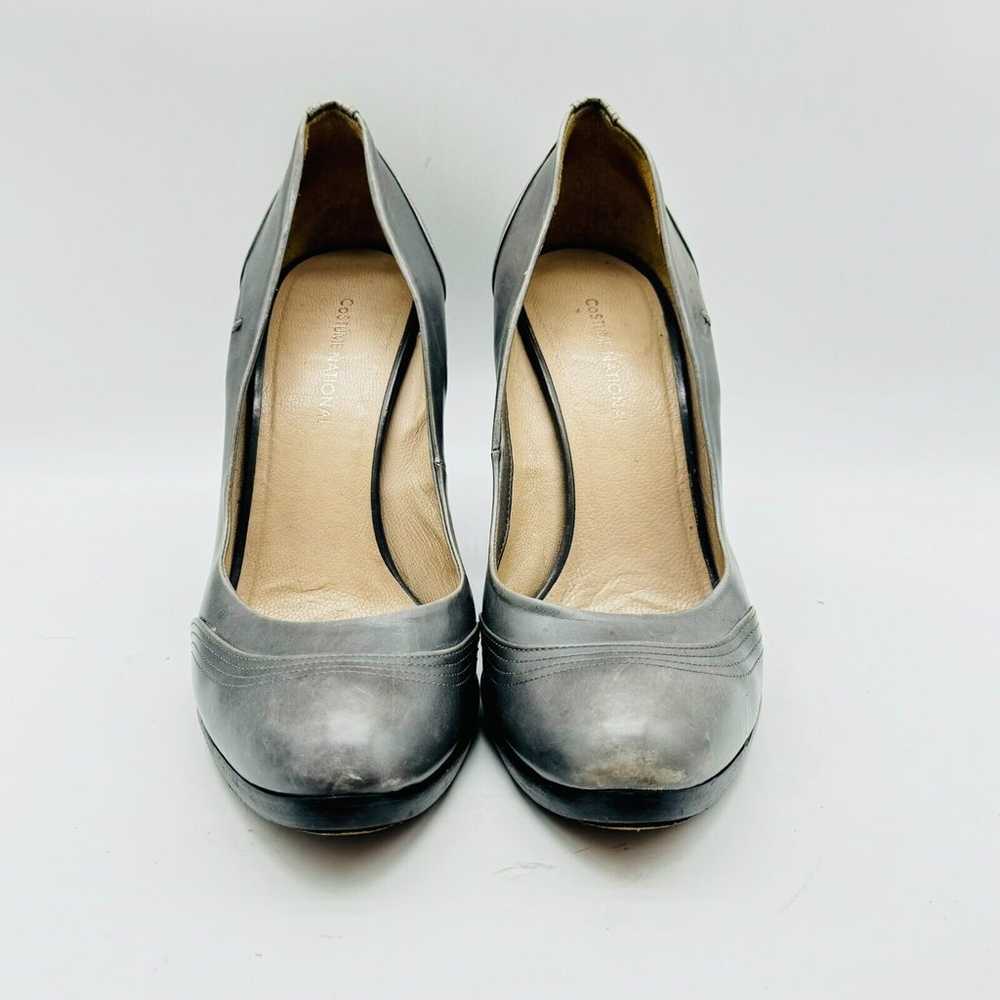 Costume National Womens 39 US 8.5 Gray Leather Pl… - image 5