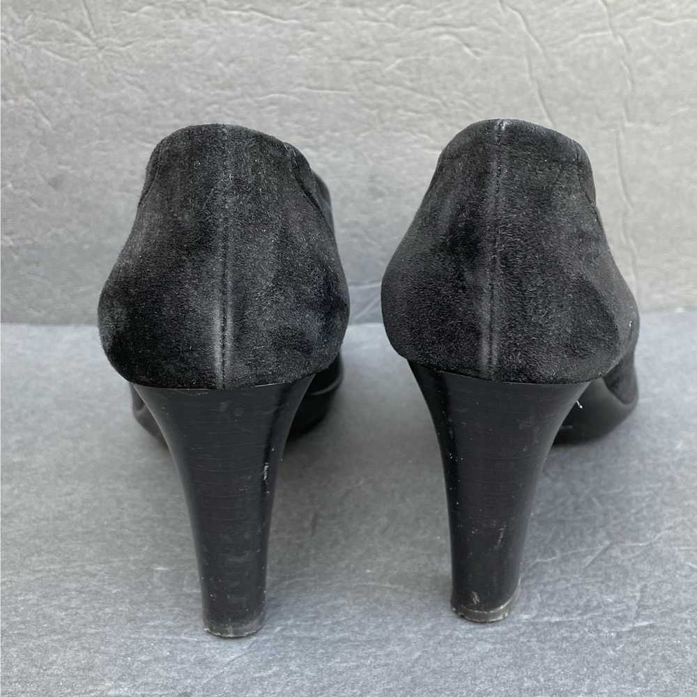 Aquatalia Black Suede Nubuck Heels Italy 10 - image 6