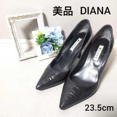 DIANA pumps, pointed toe, leather, crocodile embo… - image 1