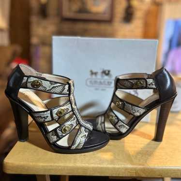 Coach high heel sandals - like new with box - image 1