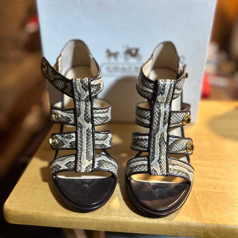 Coach high heel sandals - like new with box - image 2