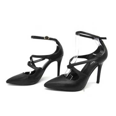 CHARLES DAVID POINTED TOE HEELS IN BLACK SZ 6 1/2 - image 1