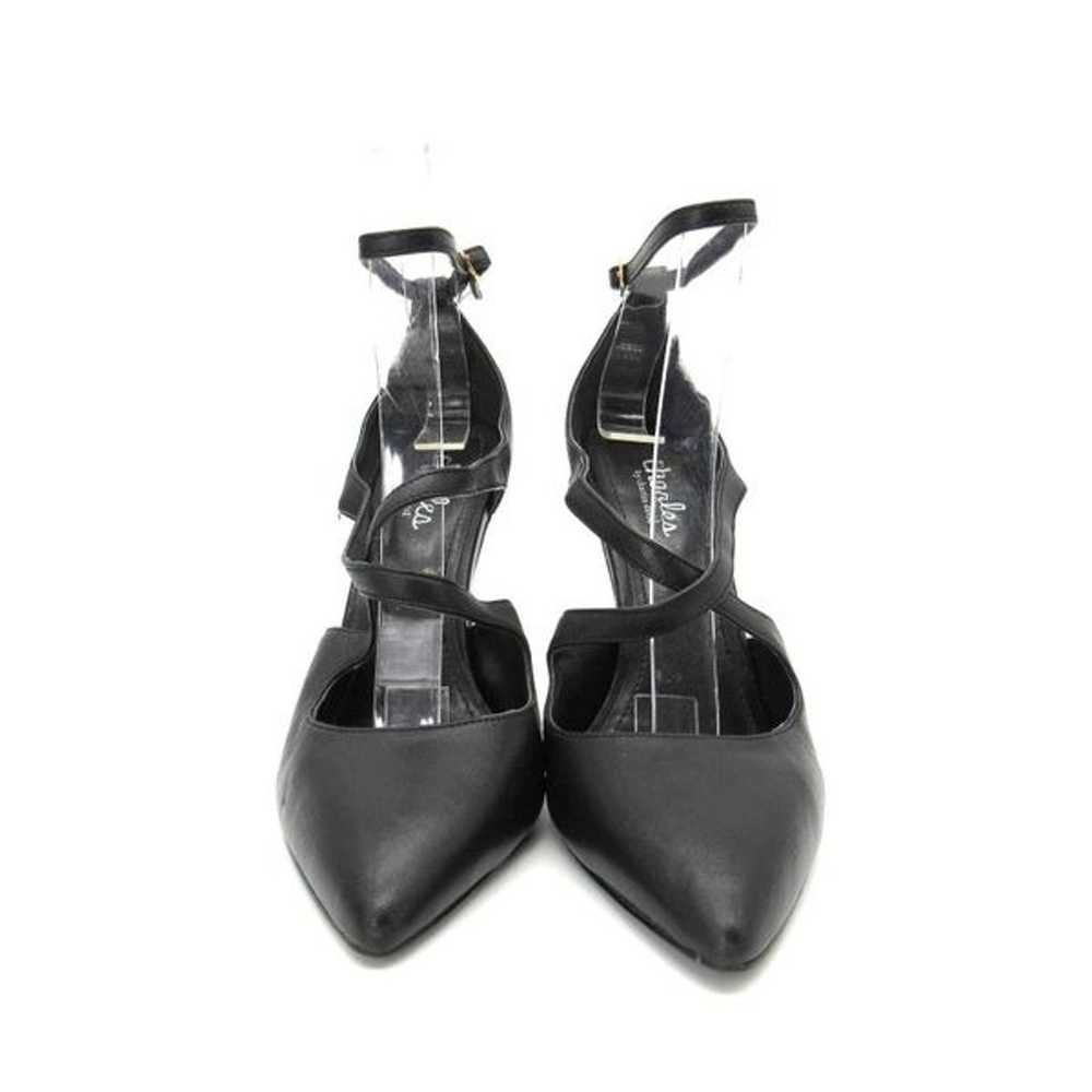 CHARLES DAVID POINTED TOE HEELS IN BLACK SZ 6 1/2 - image 3