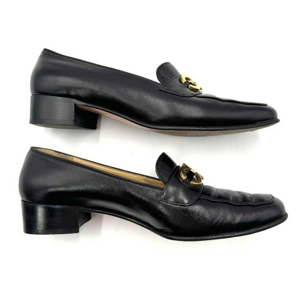 【Beautiful item】Ferragamo Gancini Heel Loafers Bl… - image 10