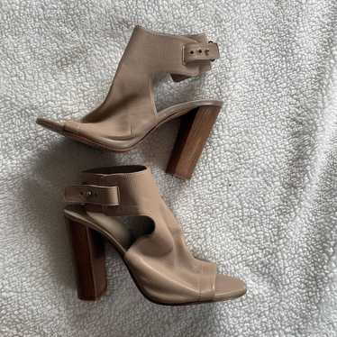 VINCE Addie Leather Open Toe Booties