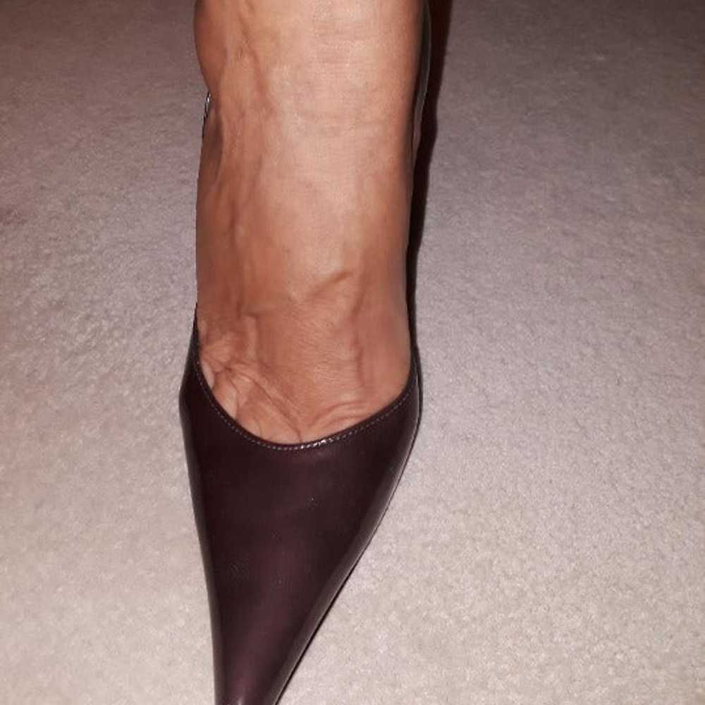 ITALIAN STILETTOS EGGPLANT COLOR LEATHER NEW FROM… - image 4