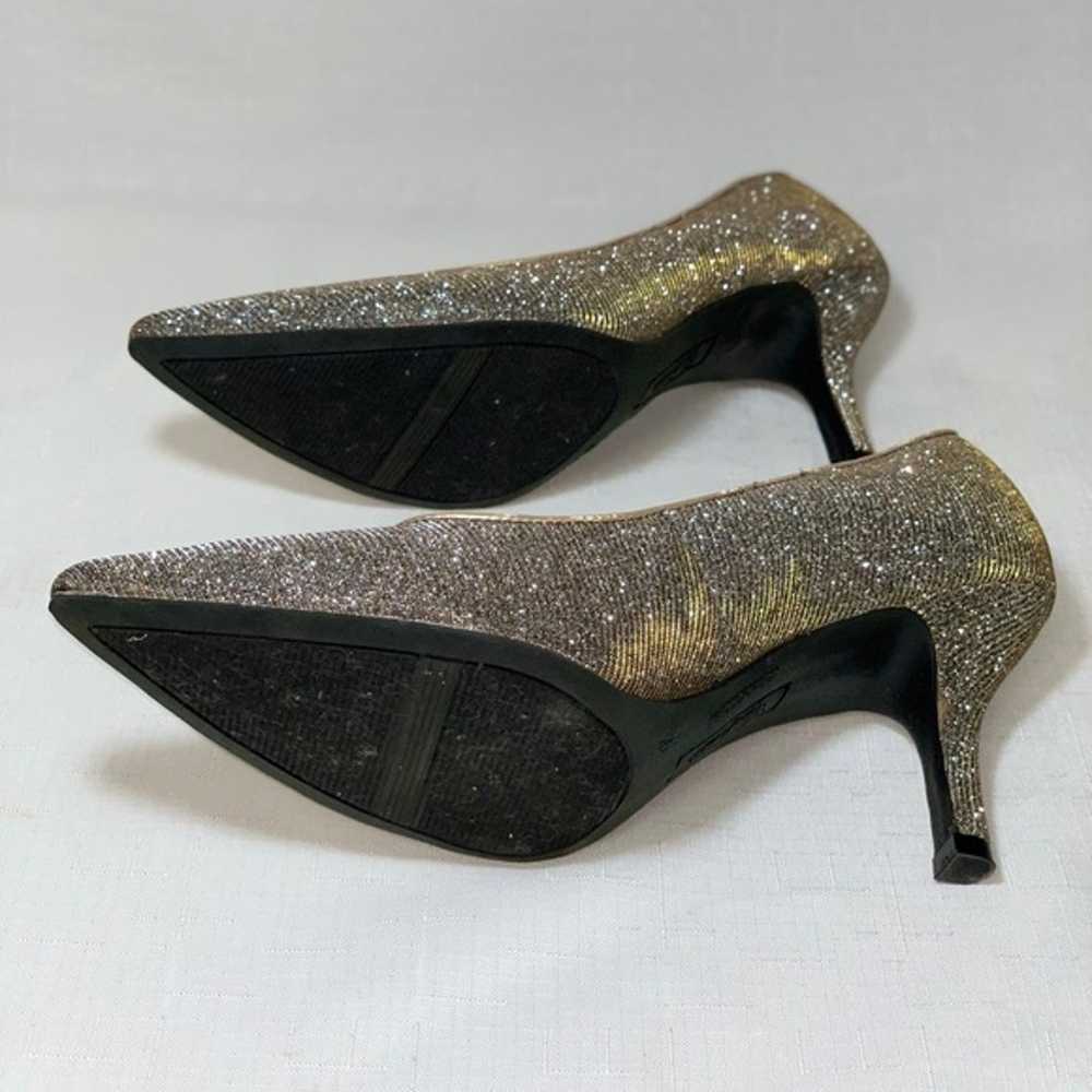 NWT Fioni Night Heel Shoes Women 9.5 Gold Sparkle… - image 10