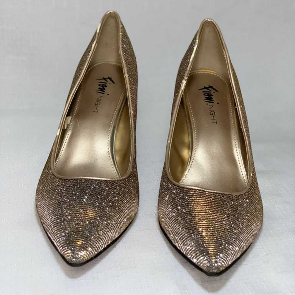 NWT Fioni Night Heel Shoes Women 9.5 Gold Sparkle… - image 6