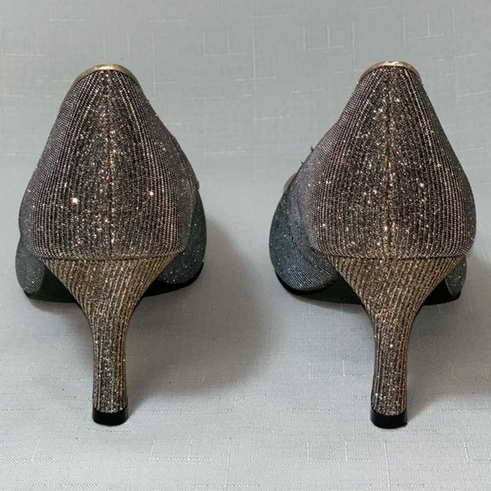 NWT Fioni Night Heel Shoes Women 9.5 Gold Sparkle… - image 8