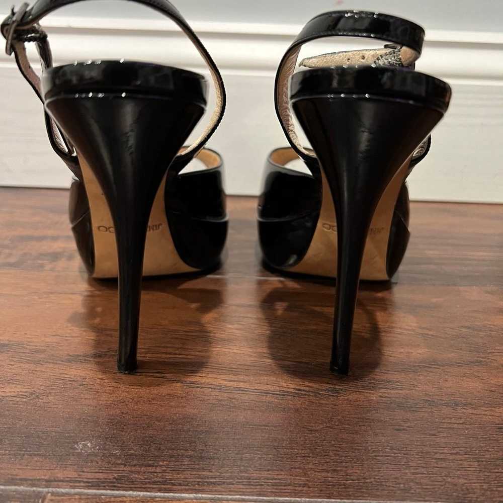 Jimmy Choo Nova US 9.5  Patent Leather Peep Toe S… - image 3