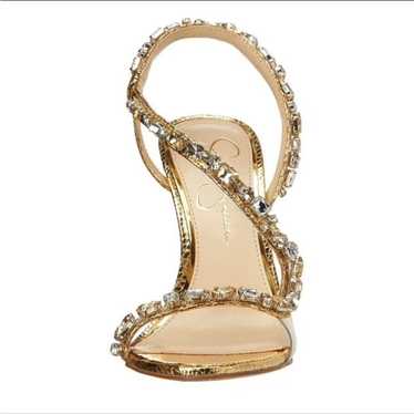 #JESSICA SIMPSON Jaycin Embellished Heels Gold Siz