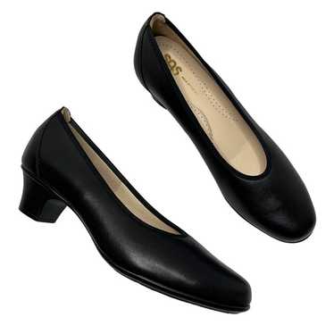 SAS Women's Black Leather Milano Pumps Kitten Hee… - image 1