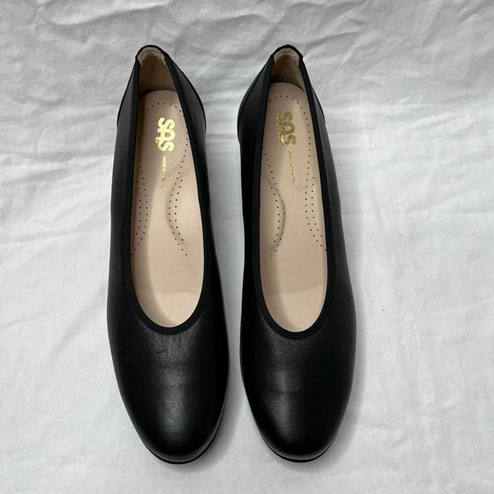 SAS Women's Black Leather Milano Pumps Kitten Hee… - image 4