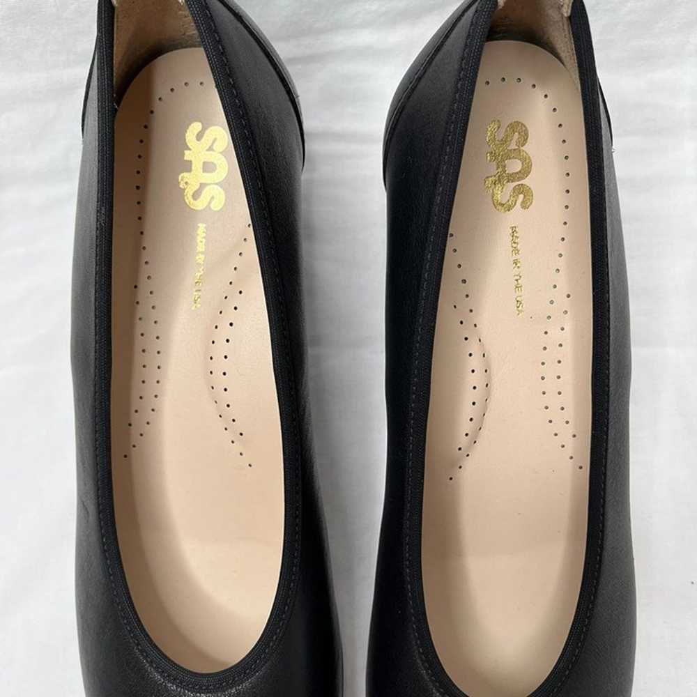 SAS Women's Black Leather Milano Pumps Kitten Hee… - image 5