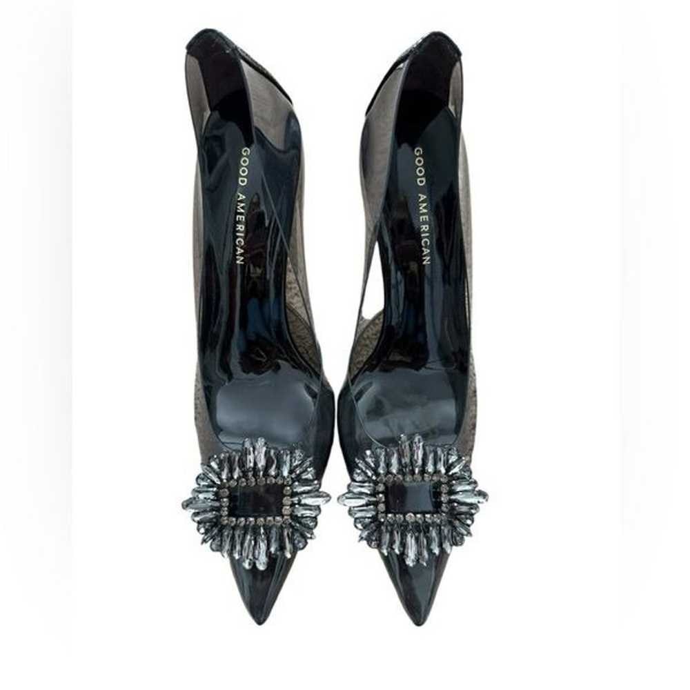 Good American Cinderella Black Lucite Pumps | Siz… - image 2