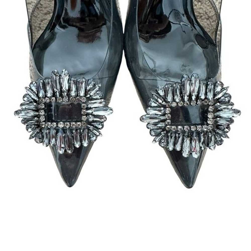 Good American Cinderella Black Lucite Pumps | Siz… - image 5