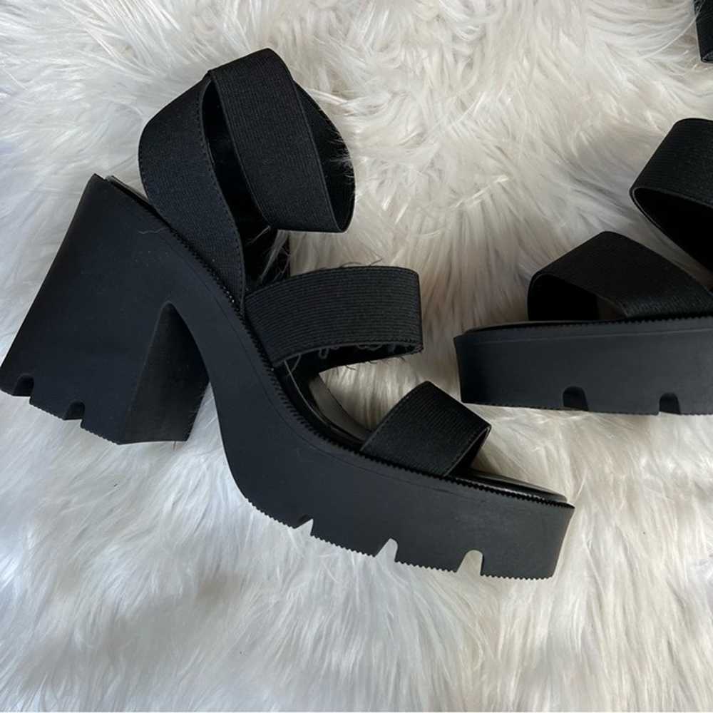 Madden Girl Black Block Heel Strappy Ankle Open T… - image 2