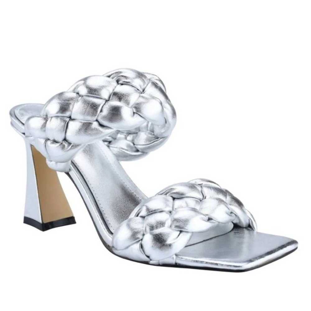 NEW! Marc Fisher Hammy Heeled Sandal in Silver - … - image 1