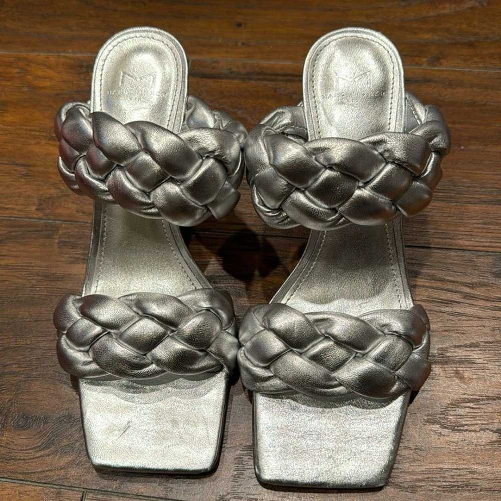 NEW! Marc Fisher Hammy Heeled Sandal in Silver - … - image 5