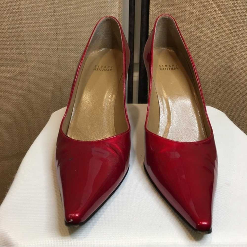 “STUART WEITZMAN” CANDY APPLE RED PATENT LEATHER … - image 1