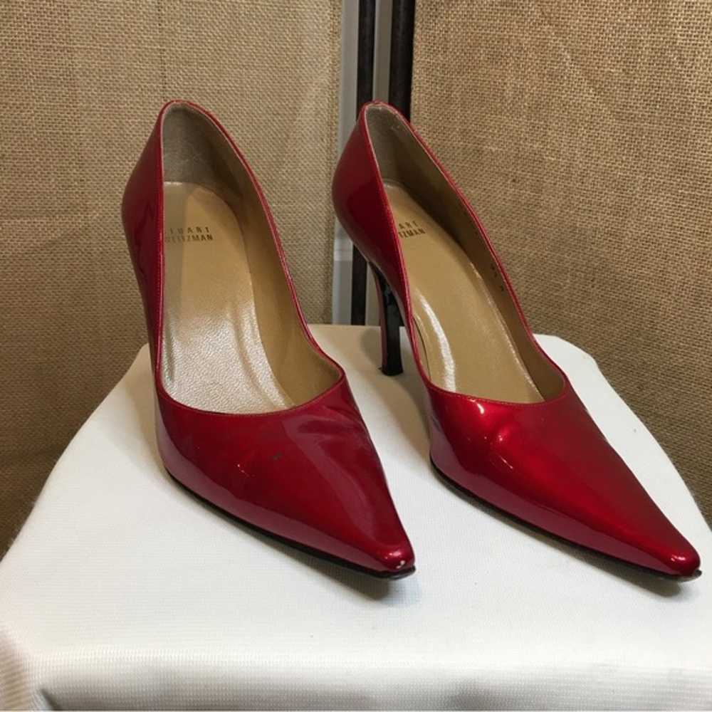 “STUART WEITZMAN” CANDY APPLE RED PATENT LEATHER … - image 5