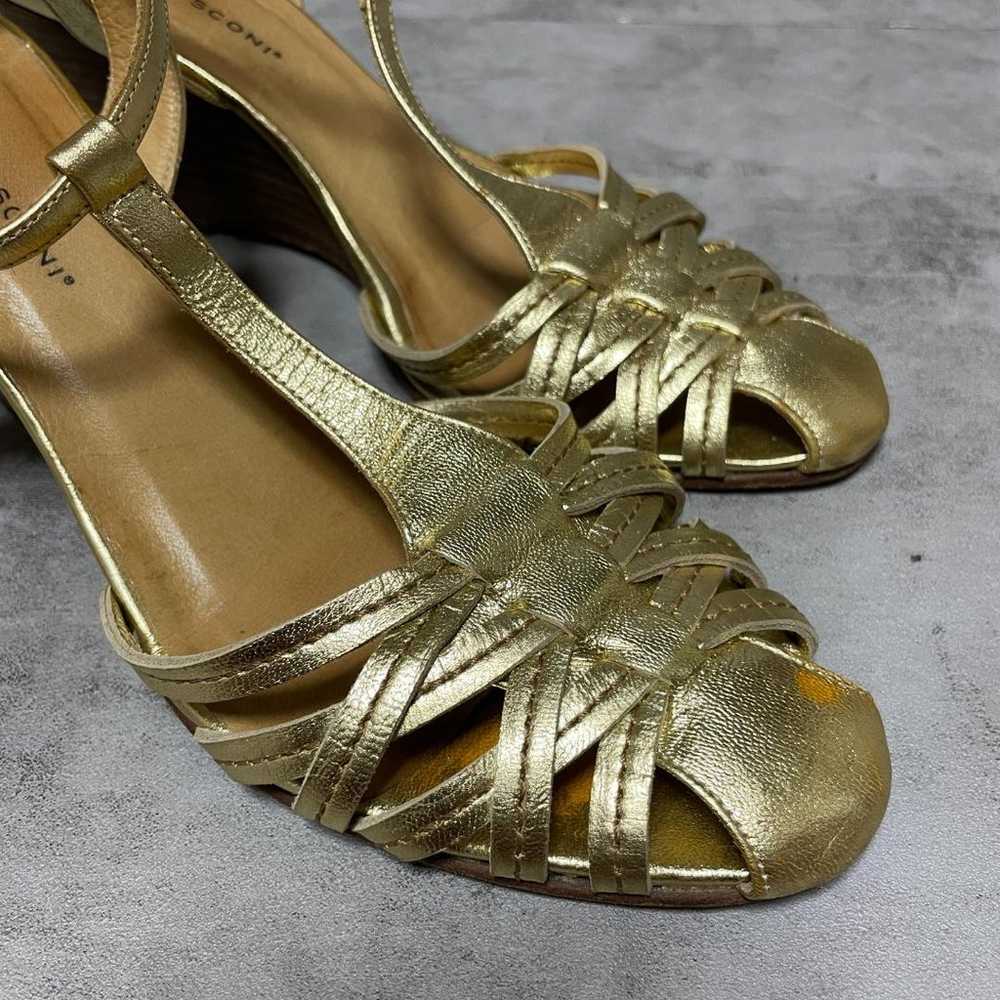 【Fabio Rusconi】(36) Strap Pumps Wedge Sole Gold - image 11