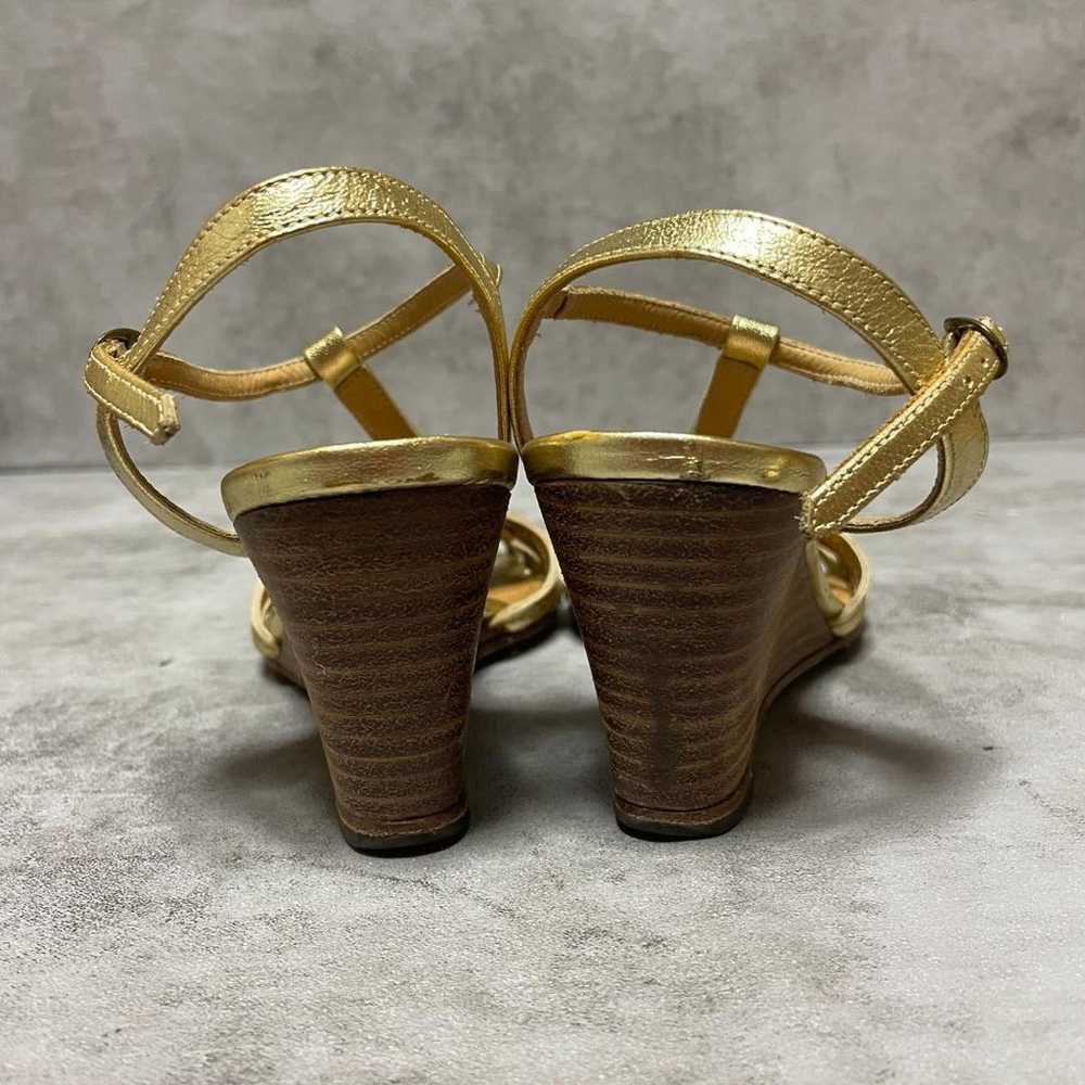 【Fabio Rusconi】(36) Strap Pumps Wedge Sole Gold - image 3