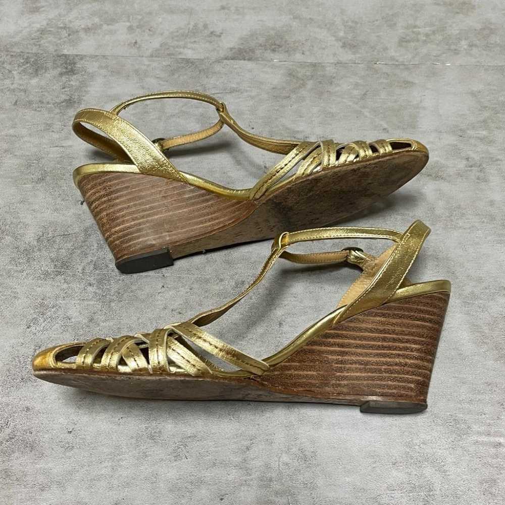 【Fabio Rusconi】(36) Strap Pumps Wedge Sole Gold - image 5