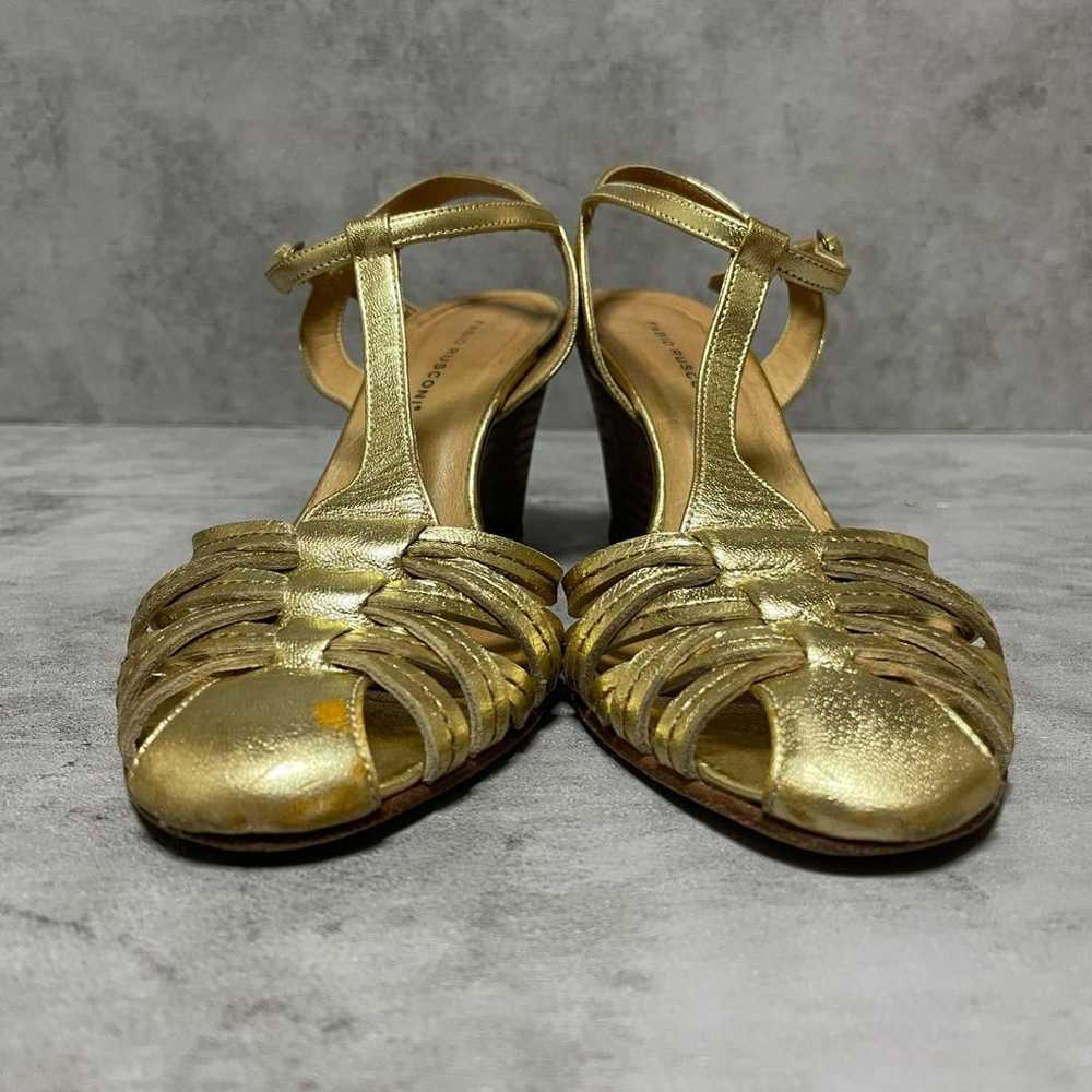 【Fabio Rusconi】(36) Strap Pumps Wedge Sole Gold - image 7