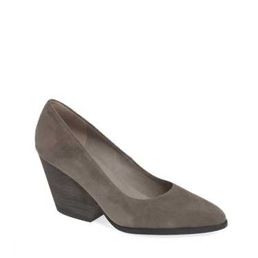 Eileen Fisher Hawk Suede Block Heel Pump