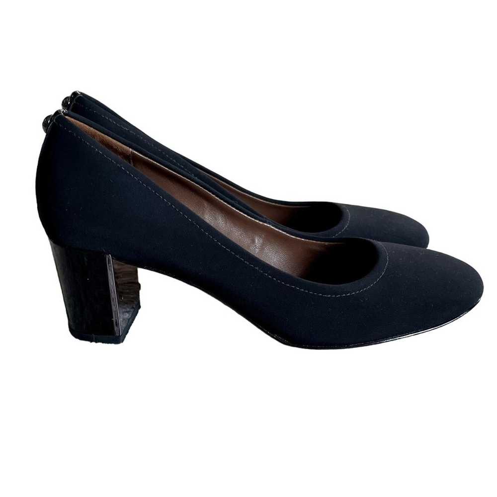 Donald J Pliner Corin Chunky Heel Pump Black Crep… - image 2