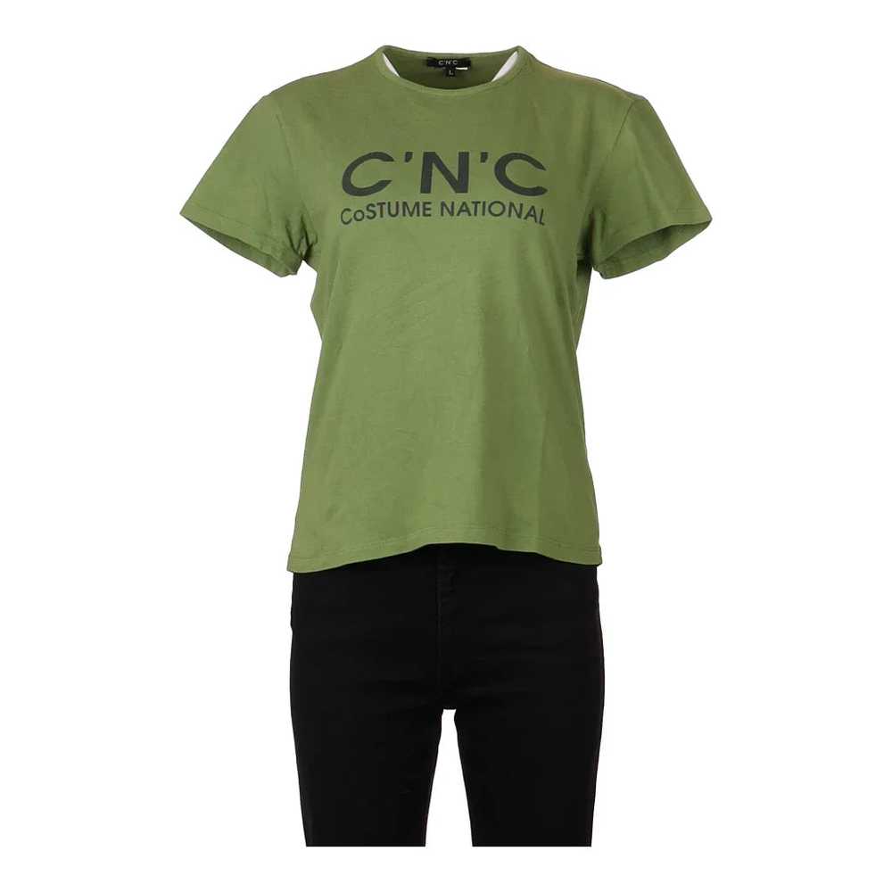 Costume National Spellout T-Shirt - Large Green C… - image 1