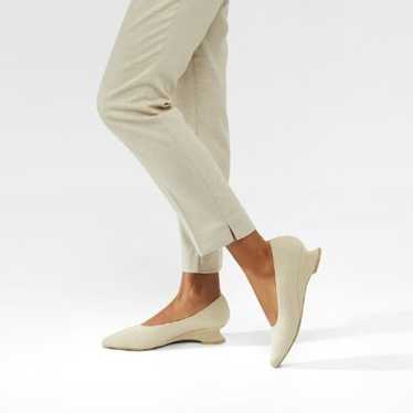 Vivaia Liraz Cream Ivory Pointed Toe Knit Heels 3… - image 1