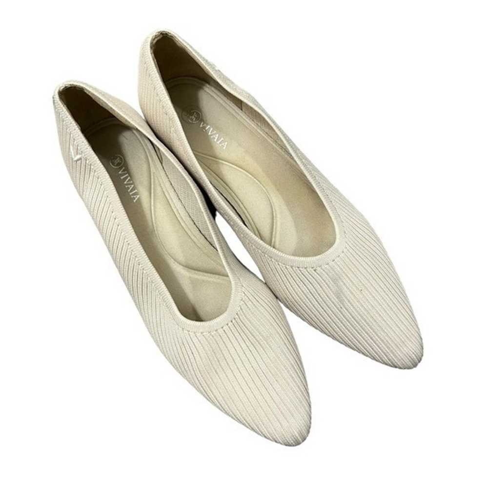 Vivaia Liraz Cream Ivory Pointed Toe Knit Heels 3… - image 4