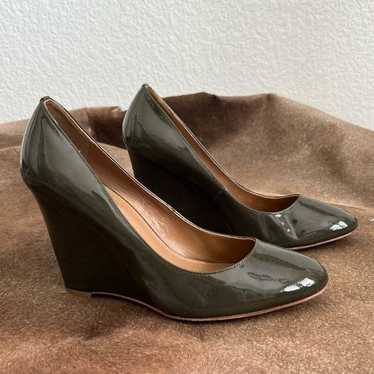 Elie Tahari Annie Patent-Leather Wedge Pump - image 1