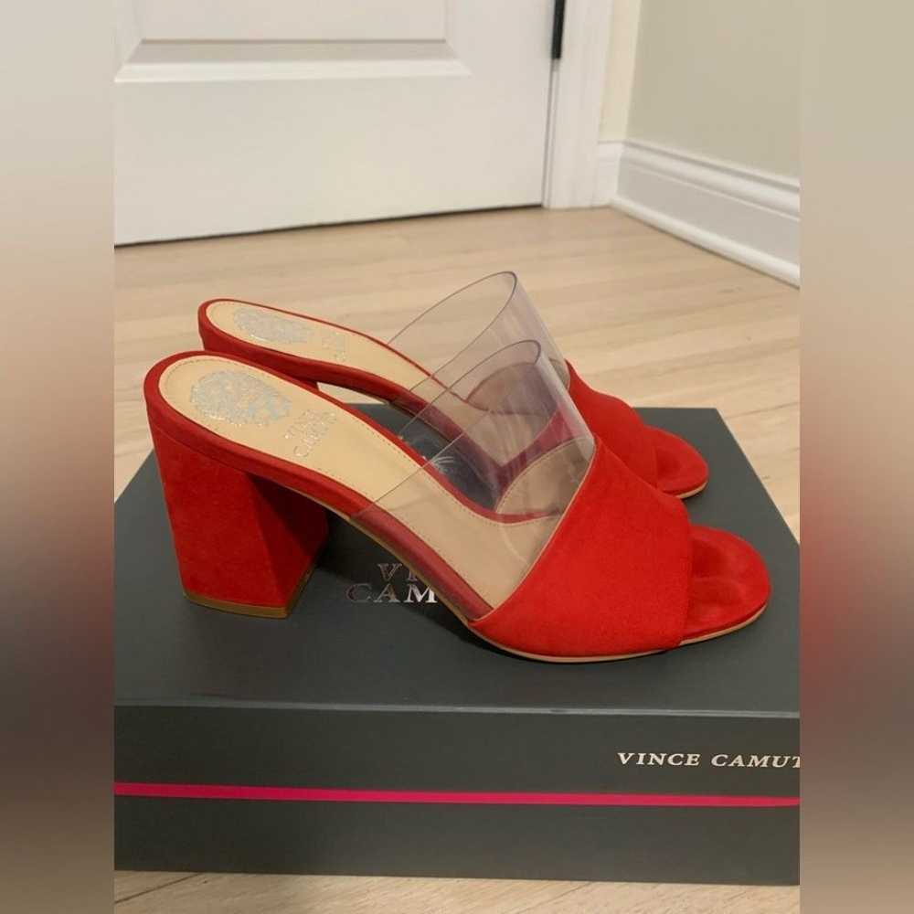 Vince Camuto Nechesta Block Heel - Red/Clear - 6.5 - image 4