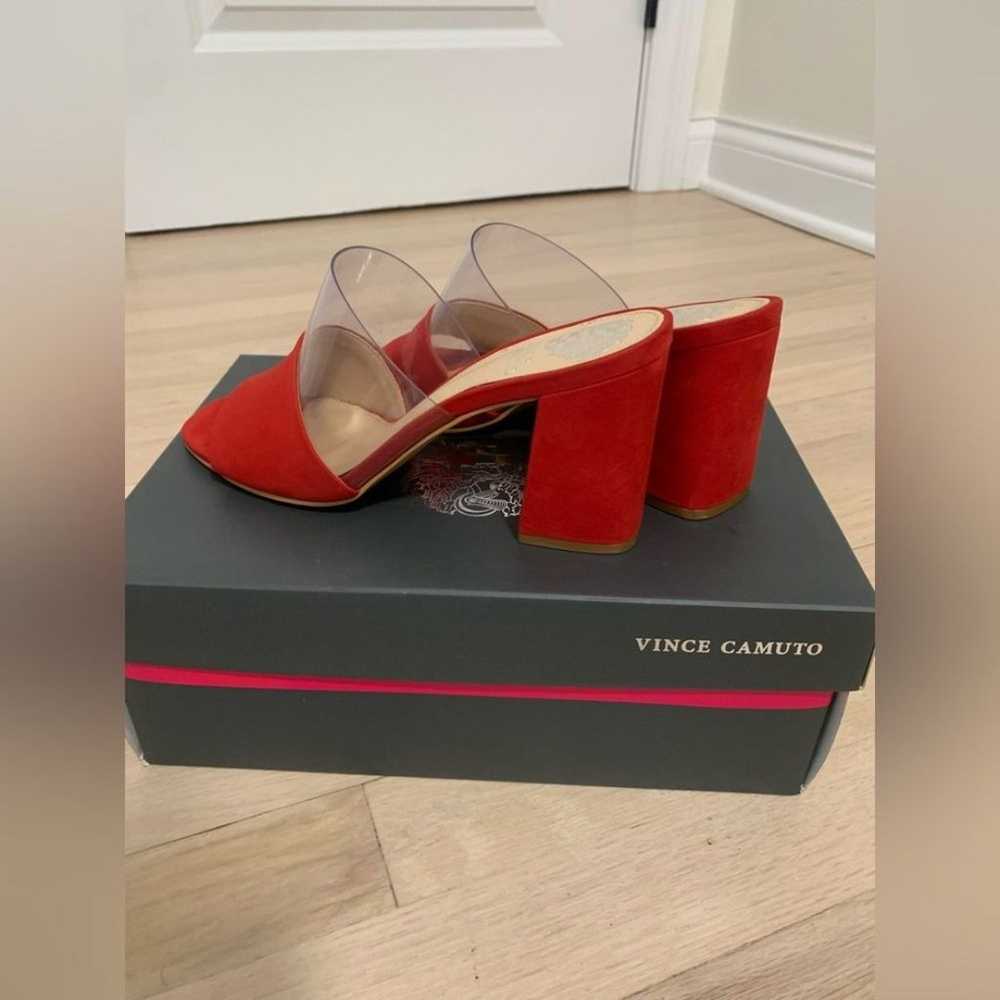 Vince Camuto Nechesta Block Heel - Red/Clear - 6.5 - image 7