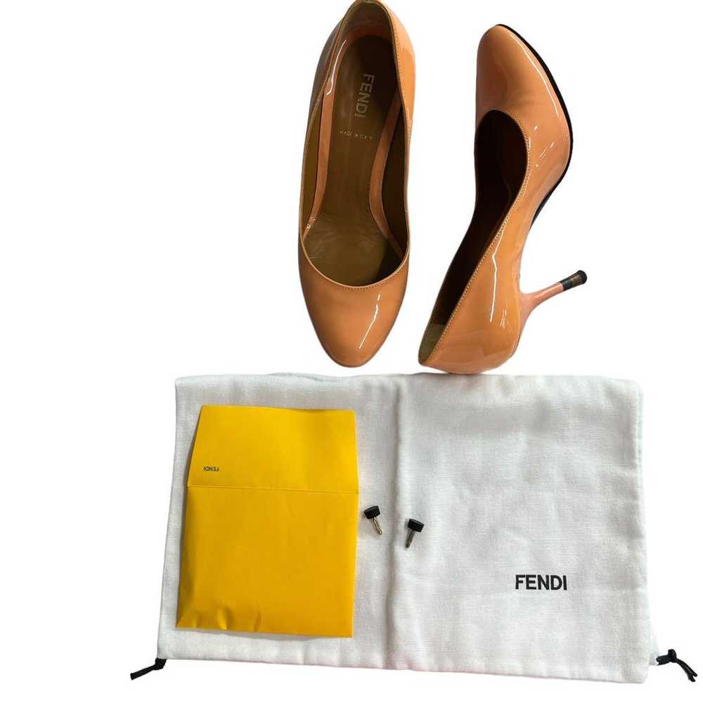 FENDI Enamel Pumps Salmon Pink 22.5cm. - image 2