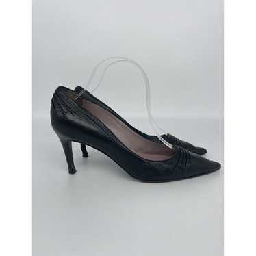 MAX MARA Women’s Black Heels Leather Shoes Size 3… - image 1