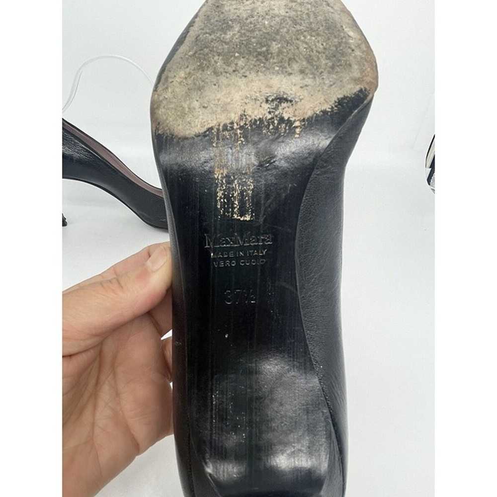 MAX MARA Women’s Black Heels Leather Shoes Size 3… - image 6