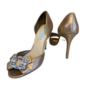 Betsey Johnson Metallic Rhinestone Embellished D'… - image 1